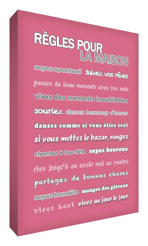 Little Helper Feel Good Vintage Modern House Rule Wall Art Image on Canvas with Frame – 91 x 60 cm - Image 1