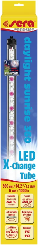 sera LED Daylight Sunrise 360 mm / 8.1 W, Silver, 360 mm / 340 lm / 8.1 W