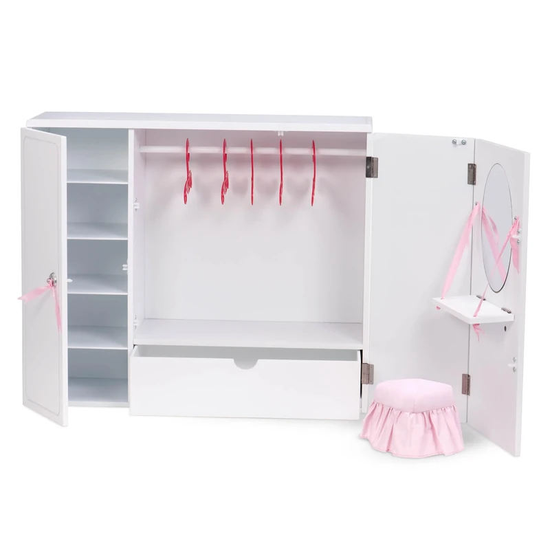 Our Generation – 18-Inch Doll Accessories – Bedroom Closet Set – Dollhouse Furniture – Pretend Play 3+ Years – Wooden Wardrobe