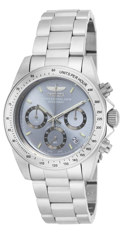 Invicta Speedway ILE9211A Men's Watch - Waterproof - Analogue - Quartz Movement - Stainless Steel with Grey dial - 39mm