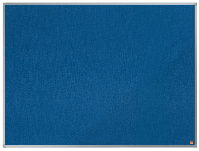 Nobo Felt Noticeboard, 1200 x 900 mm, Aluminium Trim, Corner Wall Mounting, Essence Range, Blue, 1904071 - Image 1