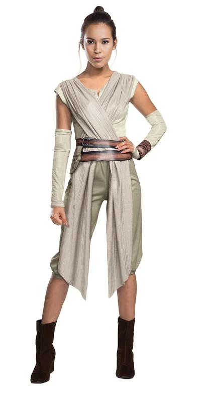 Rubies Women's Star Wars Force Awakens Rey Deluxe Costume, Small, (USA 6-10), BUST 36-38', WAIST 27-30', INSEAM 29' Halloween, World Book Day