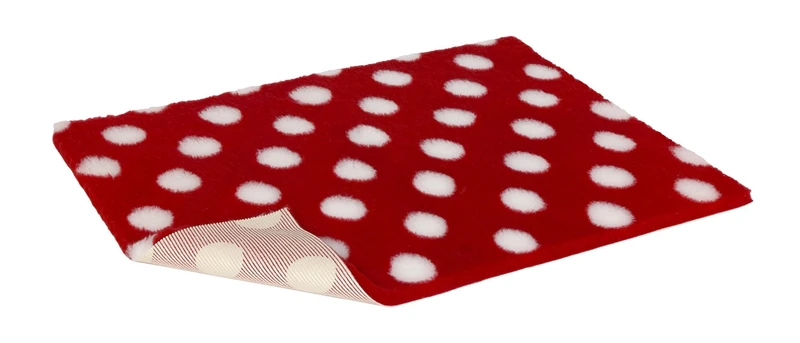 Vetbed Non-Slip Bed with White Polka Dot, X-Large, Red