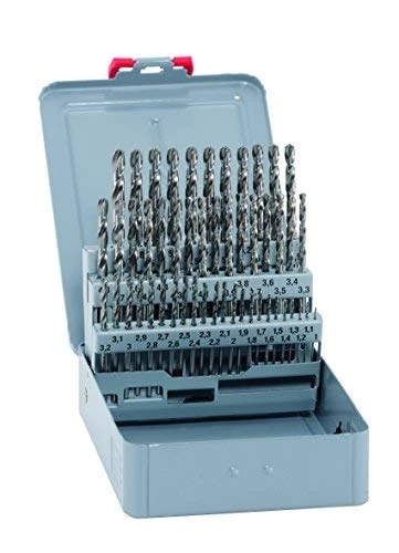 Alpen 101250100 HSS-ECO KM Stub Drills, Grey, 1-5.9 x 0.1, Set of 50 Piece - Image 1