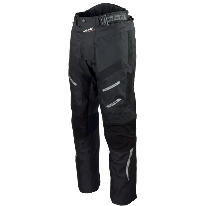 Roleff Racewear 4605 Textile/Leather Motorcycle Trousers, Black, XL
