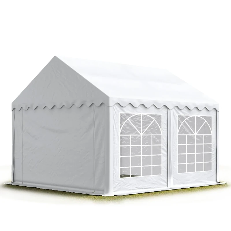TOOLPORT 3x4 m Marquee Party Tent Heavy Duty approx. 500g/m² PVC Waterproof Tarpaulin All Year Use Wedding Event white
