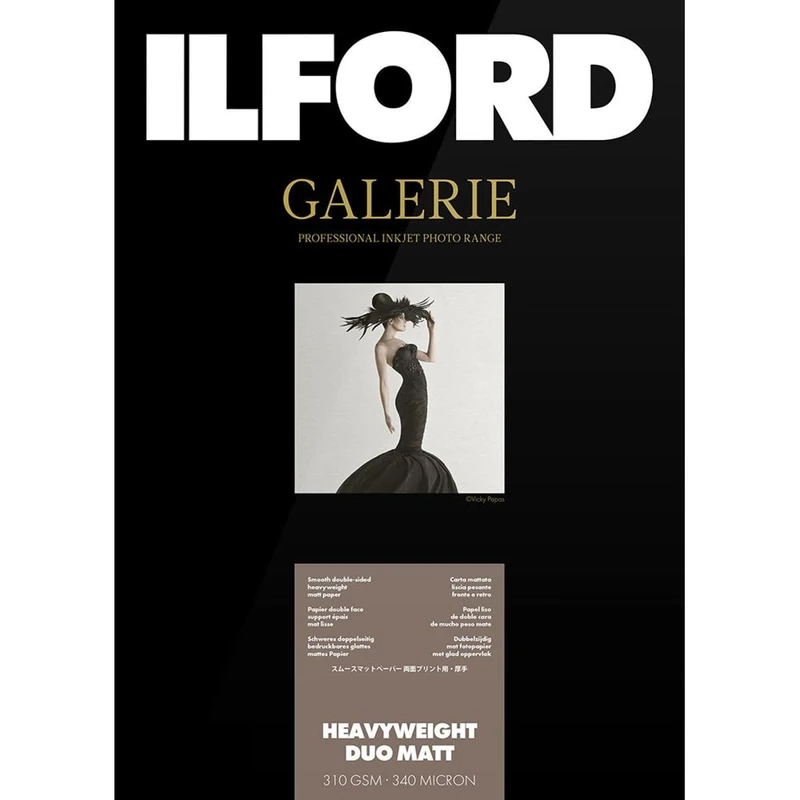ILFORD Galerie Prestige Heavyweight Duo May – Photo Paper Double Sided, 310 g, 50 Sheets A3+