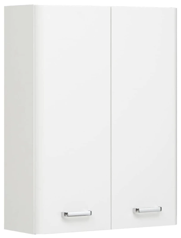 Pelipal Quickset 359 Bathroom Wall Cabinet in White High Gloss 53 cm Wide Bathroom Wall Cabinet with 2 Doors and 2 Shelves