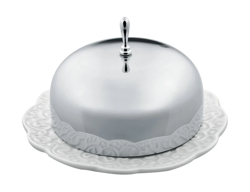 Alessi "Dressed Butter Dish, White