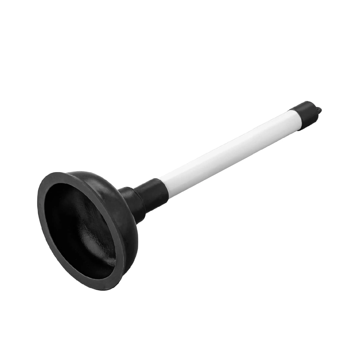 Merriway BH01938 100mm (4 inch) Sink Plunger with 225mm (9 inch) Plastic Handle Diameter, White/Black
