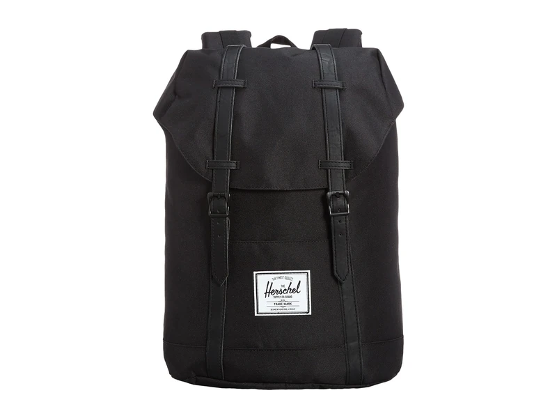 Herschel Supply Company Retreat Casual Daypack, 43-inch, 20 Liters, Black/Black PU,10066-00535-OS