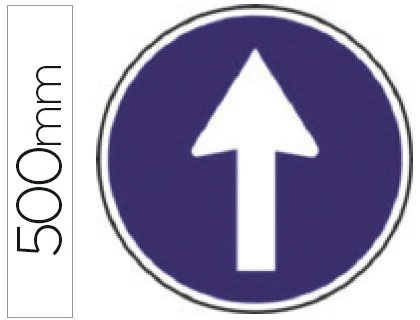 Pictogram Syssa Sign Mandatory Sign in Galvanised Steel 500 mm
