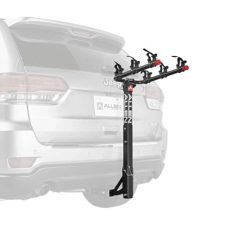 Allen Sports USA Deluxe 3 Hitch Mounted Bike Carrier - Black, 2-Inch/1/1/4-Inch