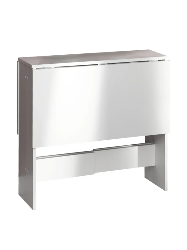 Symbiosis 2050 a2100x00 Contemporary Folding Table with 2 Compartments White 103 x 76 x 73.4 cm