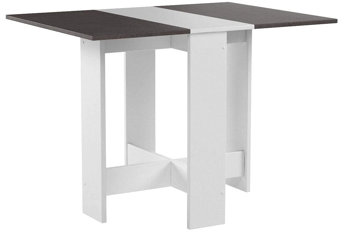 Symbiosis Folding Table with Flaps Papillon, White, 73.4 x 103 x 76 cm