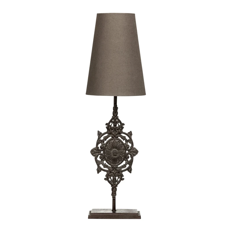 Premier PREM-2501814 Table Lamp, Crystal/Metal, Grey