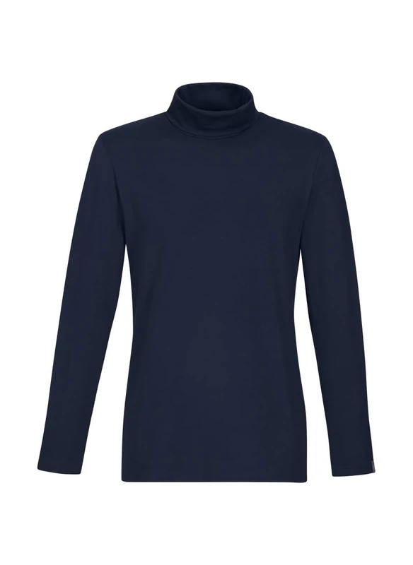 Trigema Women's 502010 Turtleneck Jumper, Navy, S