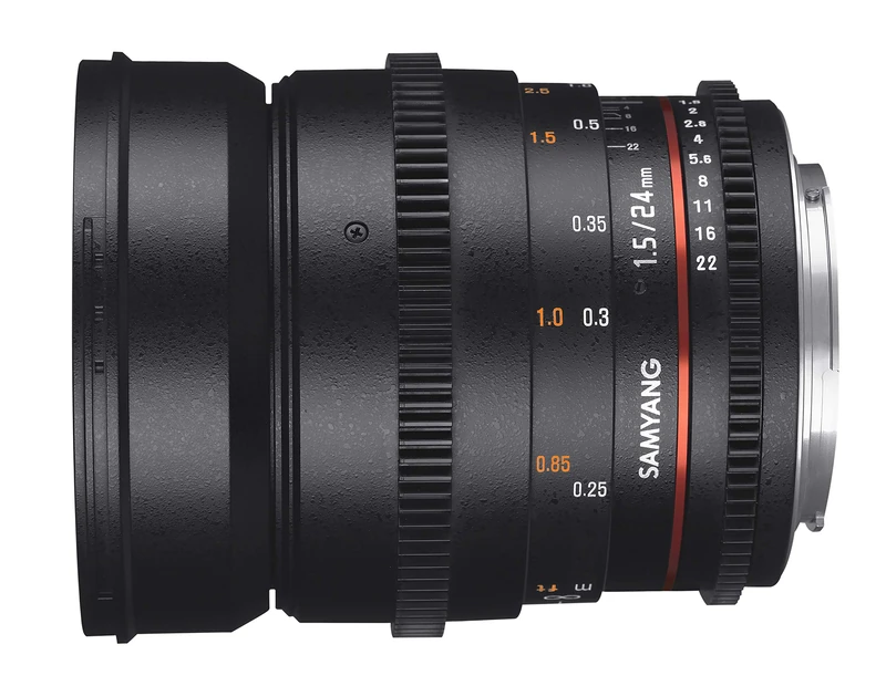 SAMYANG 13024T1.5F T1.5 VDSLR ED UMC II Lens for Fuji X Connection (24 mm)
