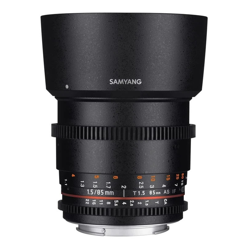 SAMYANG 13085T1.5F 85 mm T1.5 VDSLR AS IF UMC II Lens for Fuji X Connection Black