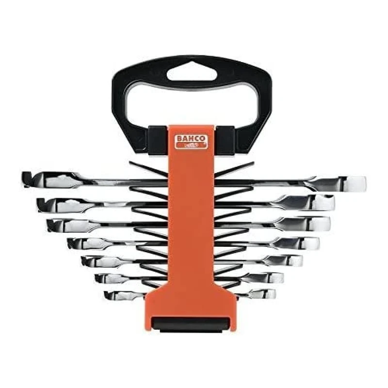 Bahco 1320RM/SH8 Set Metric Ratcheting Ring Wrench, Multi-Colour, 8 Pieces, Set of 8 Piece