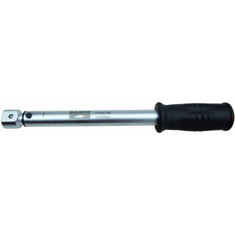 Bahco 7452P-60 Mechanical Torque Wrench, Silver/Black, 12-60 nm