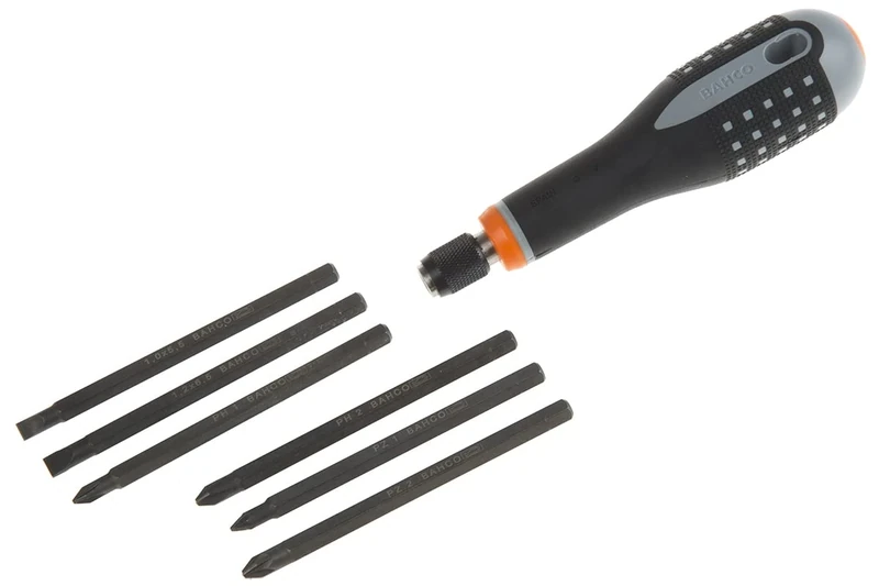 Bahco BE-8571 "Ergo" Screwdriver Set with Interchangeable Blades, Multi-Colour