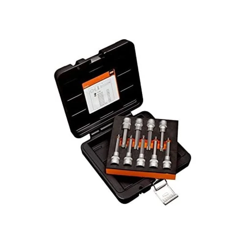 Bahco BE5101 Bit Set for Torx-Tr Screws, 0 V, Multi-Colour, 1/2-Inch