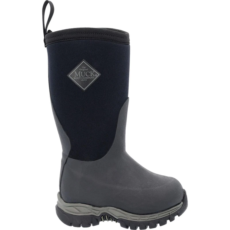 Muck Boots Men's Rugged II Childrens Waterproof Wellingtons, Black, 13