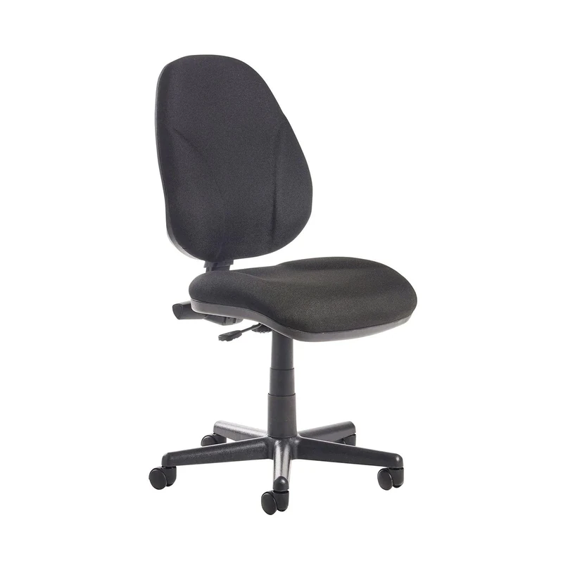 DAMS High Back Operators Chair with Lumbar, Fabric, Black