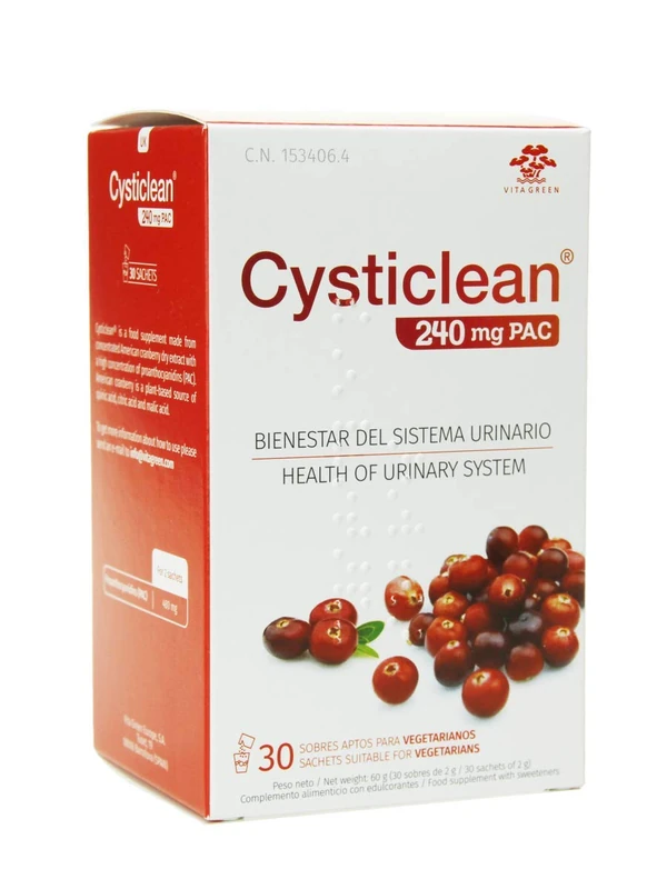 DIAFARM Cysticlean 30 Envelopes 240mgpac