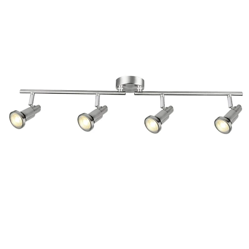 Ryan Brilliant Spotlight Bar 4–Bulb Rotatable GU10 LED 4 x 3 W / 230lm / 3000 K Bulbs Metal Iron/Chrome/White / 77 G57432