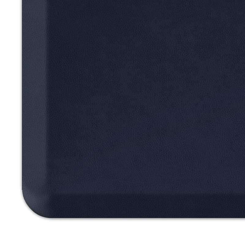 NewLife by GelPro Anti-Fatigue Designer Comfort Kitchen Floor Mat, 20x32”, Leather Grain Navy Stain Resistant Surface with 3/4” Thick Ergo-Foam Core for Health and Wellness