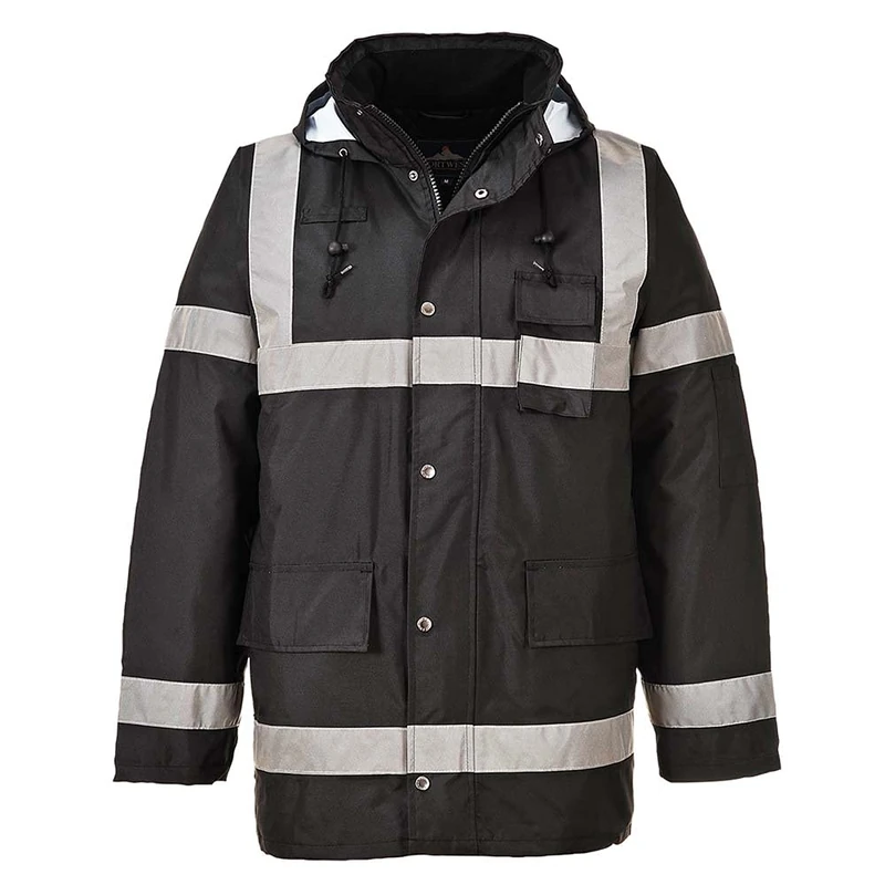 Portwest S433 Iona Lite Traffic Jacket Long Sleeve Thermal Hooded