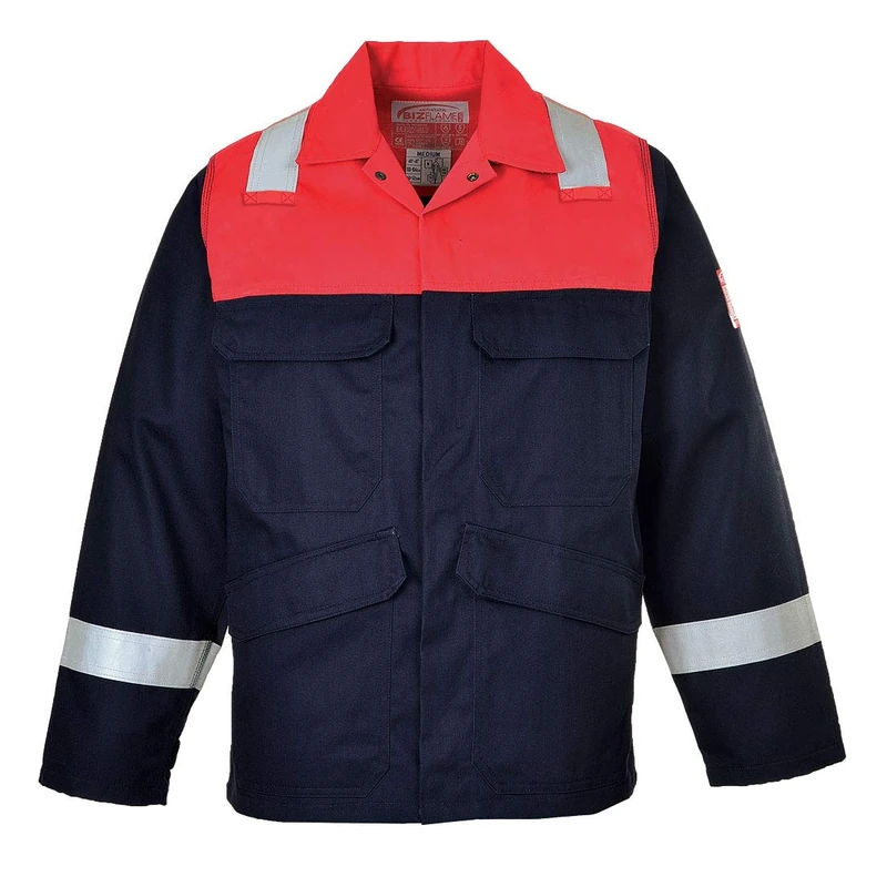 Portwest Bizflame Plus Jacket, Size: XL, Colour: Navy, FR55NARXL