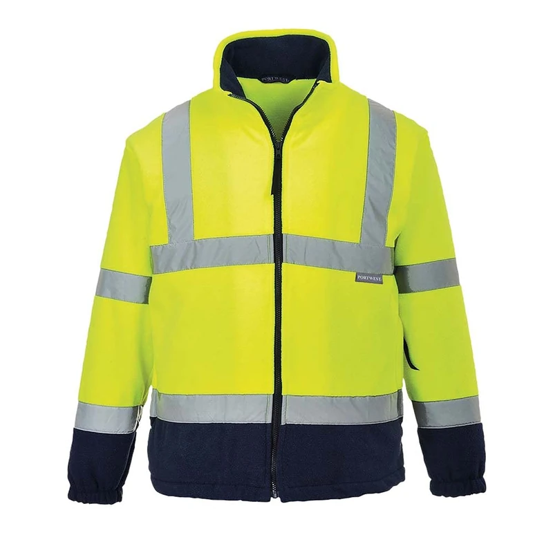 Portwest Hi-Vis Two Tone Fleece, Size: XXXL, Colour: Yellow/Navy, F301YNRXXXL