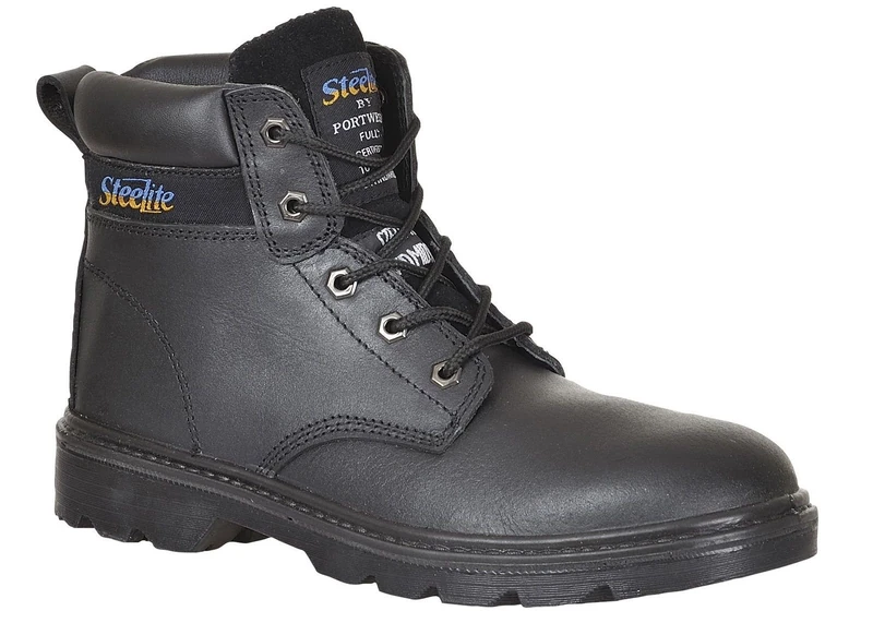 Portwest FW11 Steel Leather Ankle Boot Water Resistant Upper Padded Collar