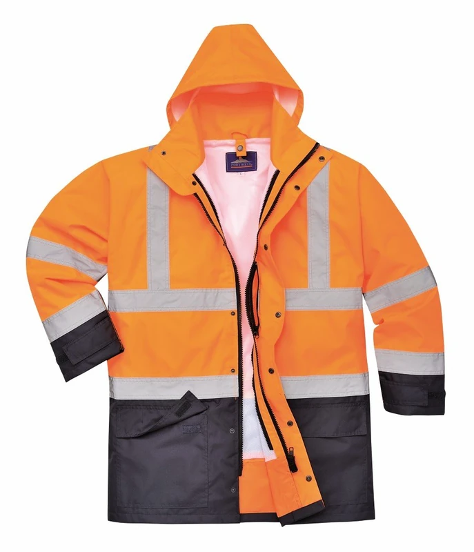 Portwest Hi-Vis Executive 5-in-1 Jacket, Size: XXXL, Colour: Orange/Navy, S768ONRXXXL