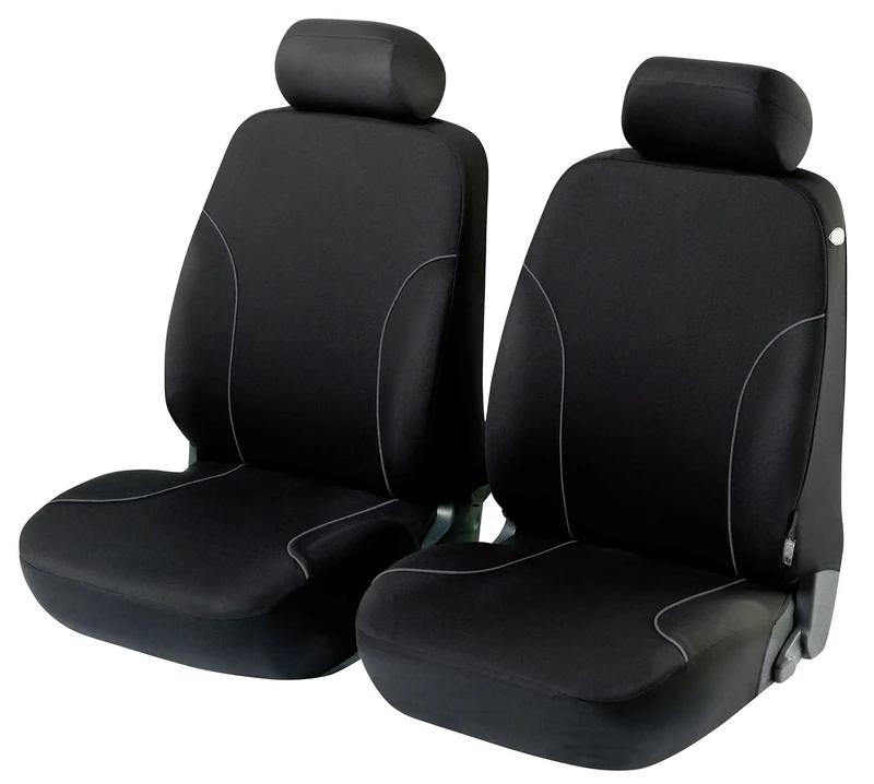 Walser 11798.0 Zipp IT Front Seat Covers Allessandro, Black/Grey