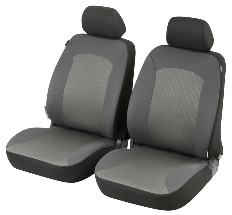 Walser 11791 Zipp It Manhay Front Seat Covers – Black/Grey - Image 1