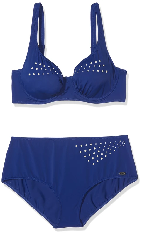 fashy Women's Bikini, Womens, Bikini, Blau Mit Strasssteinen, 40B - Image 1
