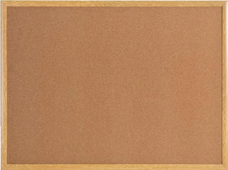 Bi-Office Earth Prime Notice Board, Cork Surface, MDF Frame with Oak Finish, 1800 x 1200 mm