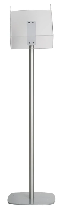 Bi-Office Free Standing Leaflet Holder, Aluminium and Acrylic, A4 Format, Height: 140 cm
