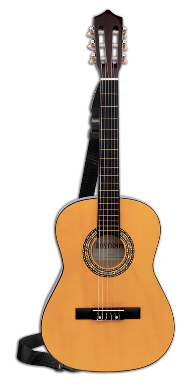 Bontempi Wooden Guitar with Shoulder Strap and Carry-Bag, L 92 cm - Image 1