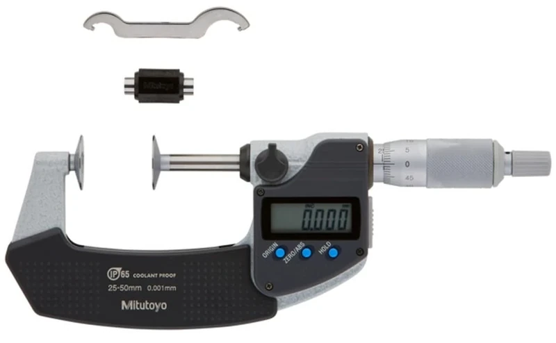 Mitutoyo 323-251-30 GMA-50MX Disc Micrometer, IP65, 25 mm-50 mm, 0.001 mm