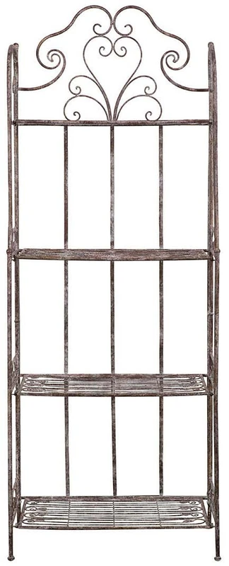 Biscottini Biscuits Etagere Wrought Iron vase Holder Balcony 165x63x33 cm | Shelf for Outdoor and Indoor Plants - Image 1