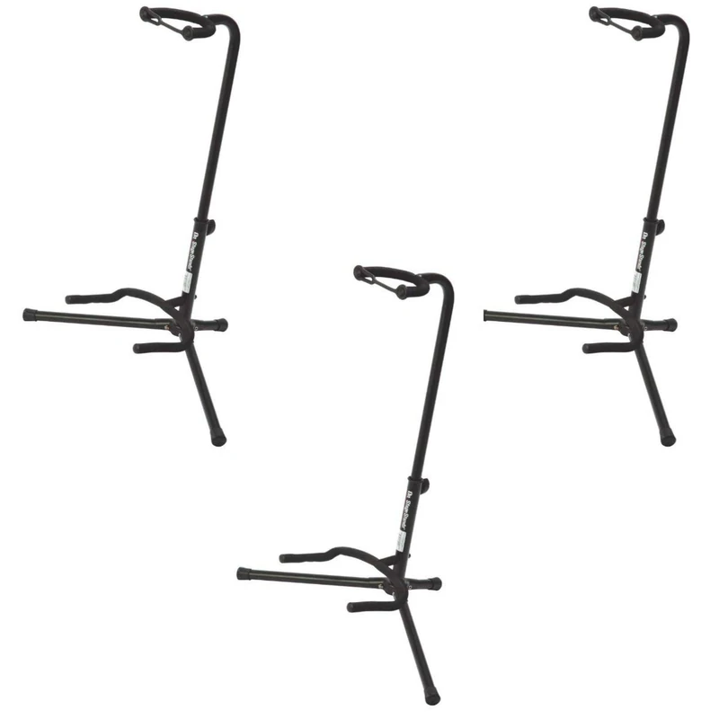 OnStage XCG4 Velveteen Padded Tubular Guitar Stand - 3 Pack