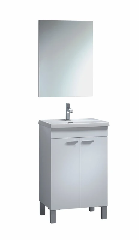 13Casa Venus A1 Vanity Unit with a mirror Dim.50 x 40 x 80H cm, melamine, Glossy White. - Image 1