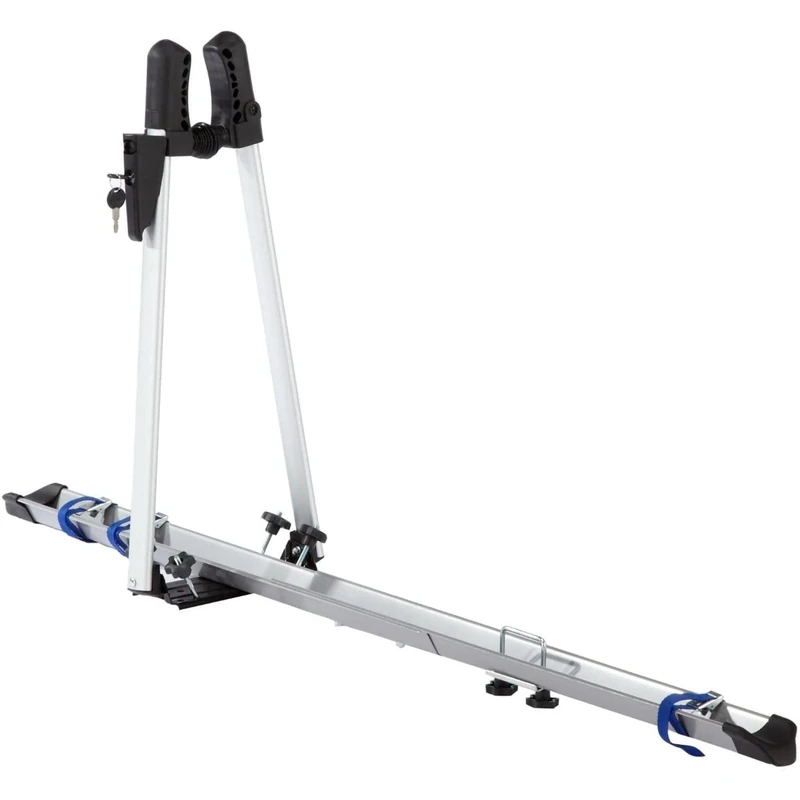 FISCHER car roof bike rack | TÜV GS tested | suitable for a bike | Load up to 15 kg | lockable | silver