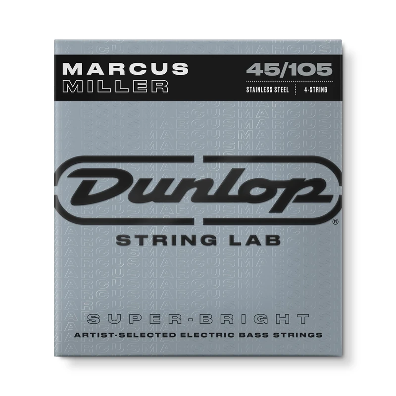 Dunlop DBMMS45105 Marcus Miller Super Bright Bass Strings, Medium.045–.105, 4 Strings/Set