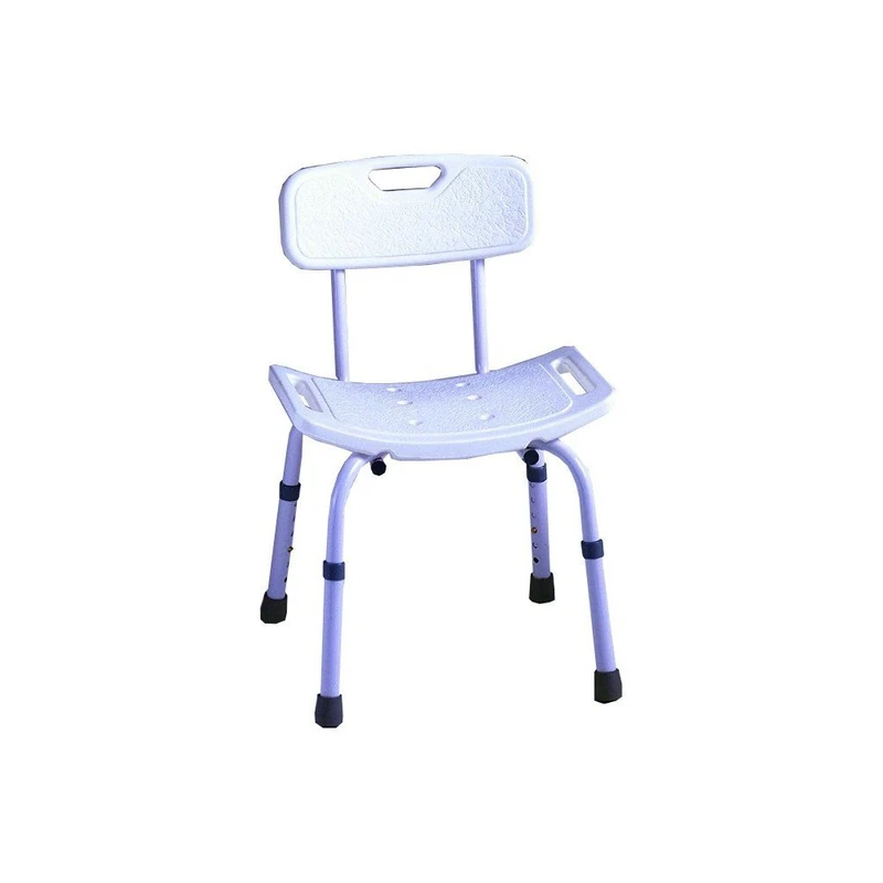 AYUDAS + Aluminium Shower Stool with Backrest